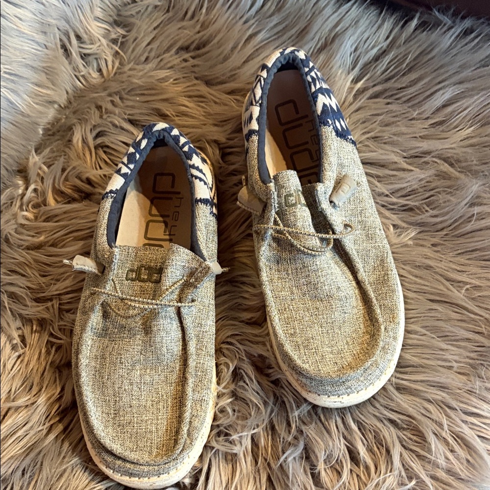 Hey Dude Men's Loafers - Gray and Blue